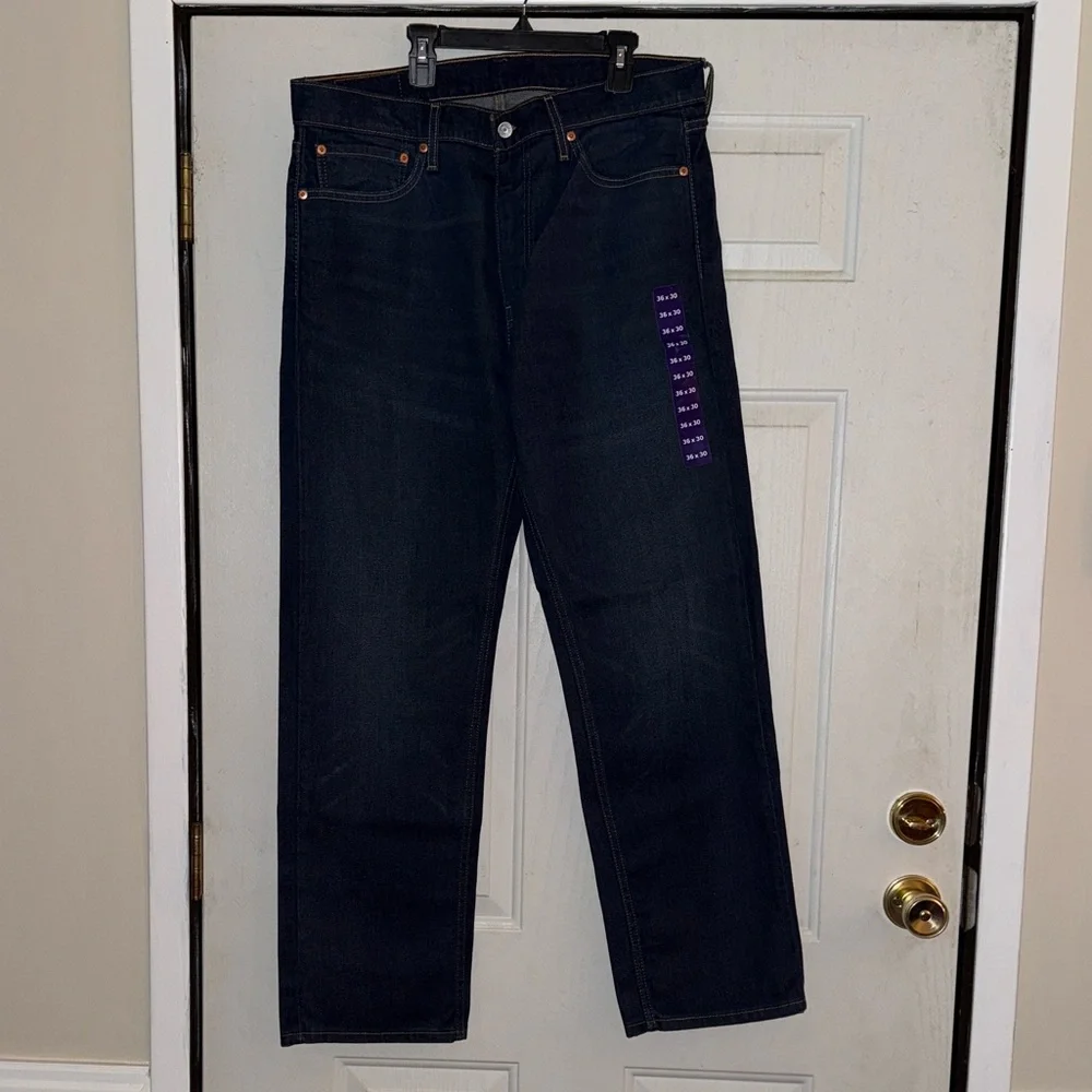 Levi's Men's Dark Wash 505 36W 30L Straight Jeans